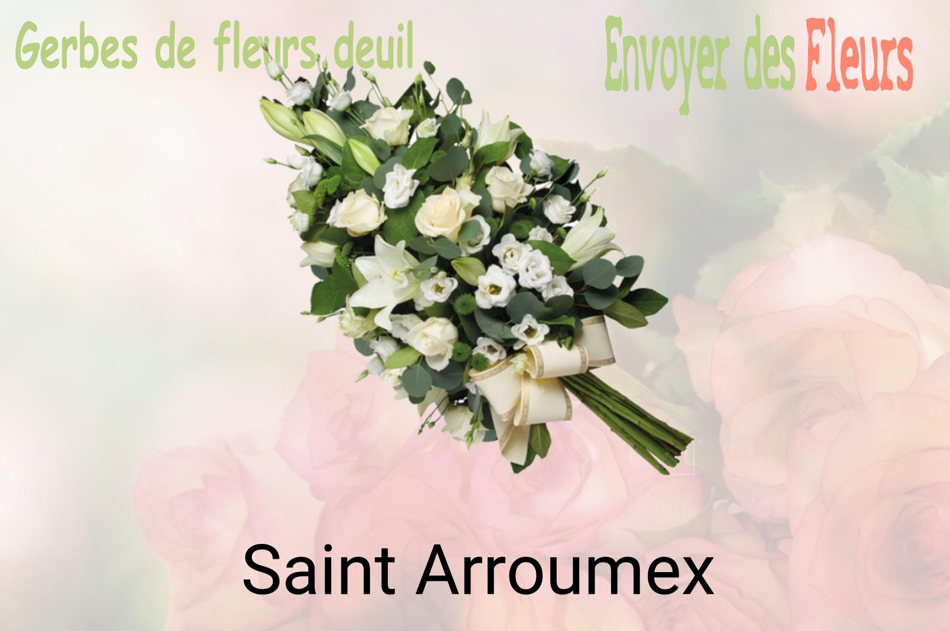 Gerbe de fleurs de deuil livrée à Saint-Arroumex